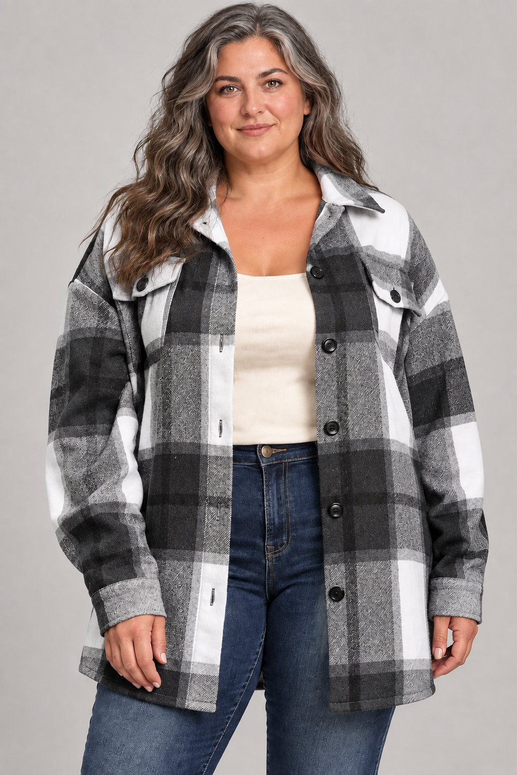 BRIGID™ - Stylish Plus-Size Shacket