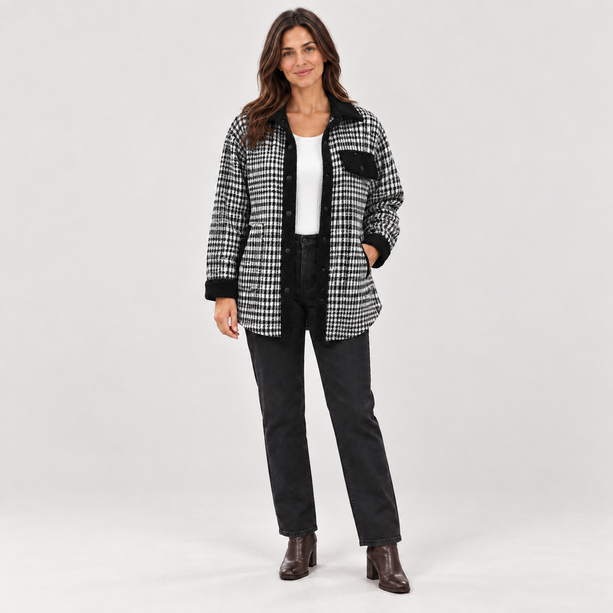 ZENY™ - Classic Long Sleeve Button Down Jacket