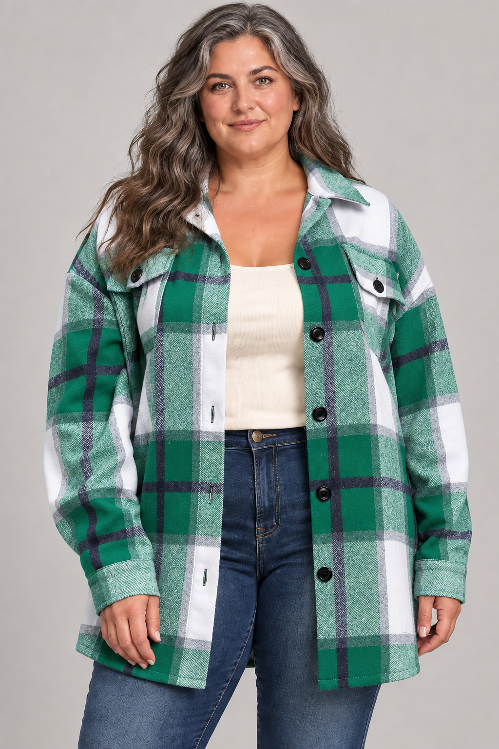 BRIGID™ - Stylish Plus-Size Shacket