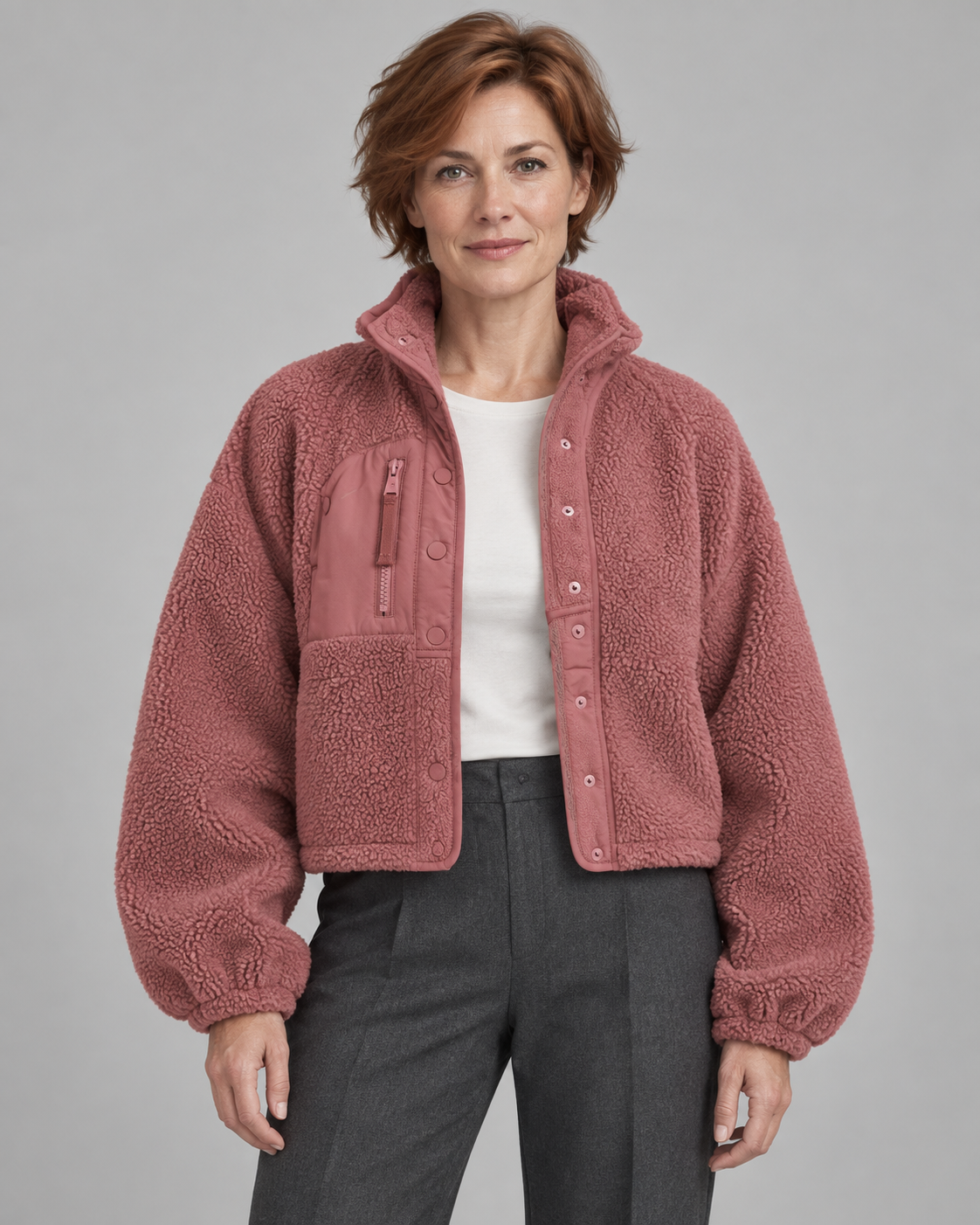 MANCY™ - Casual Button Down Cropped Jacket