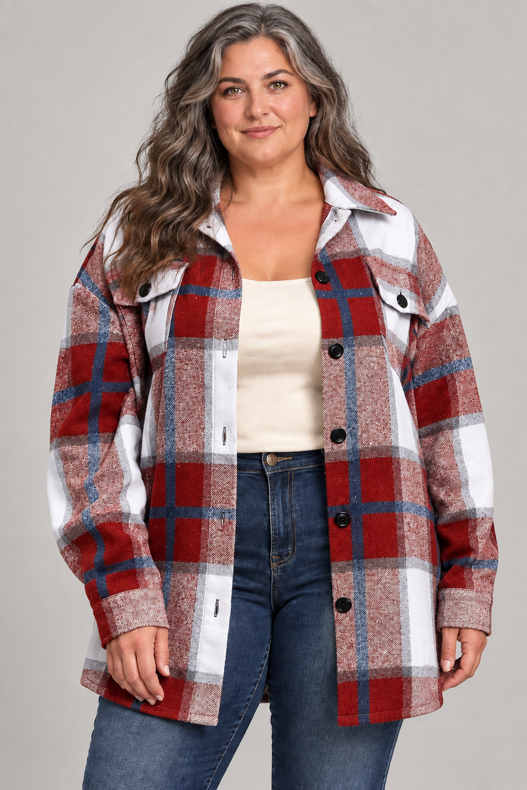 BRIGID™ - Stylish Plus-Size Shacket