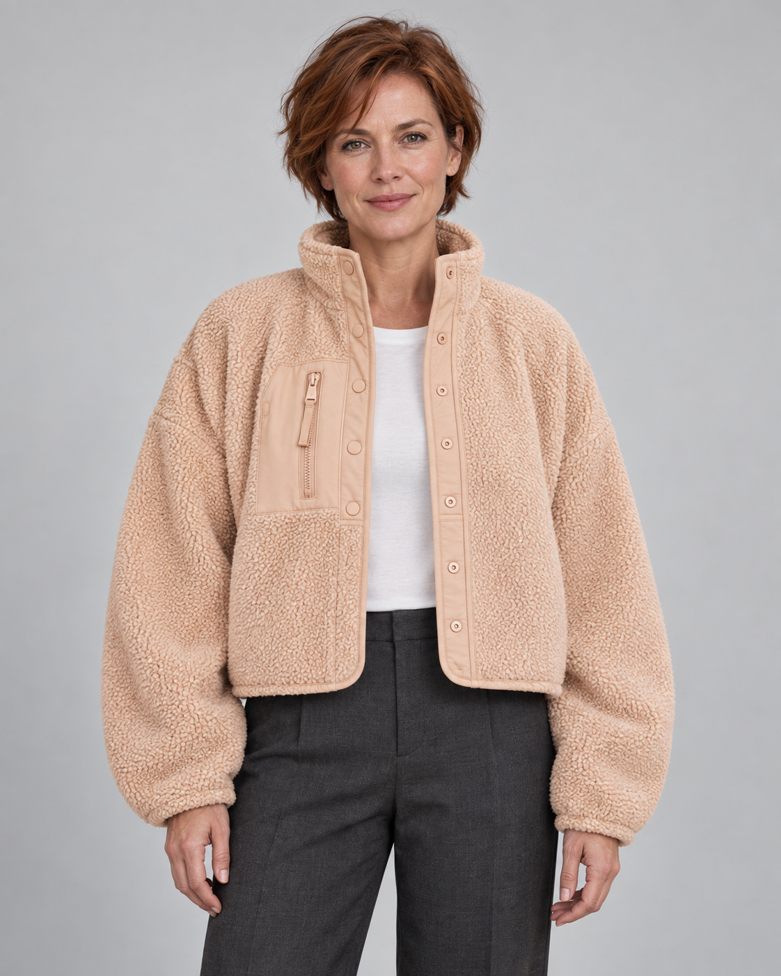 MANCY™ - Casual Button Down Cropped Jacket