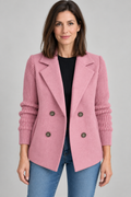 SORELLE™ - Elegant Knit-Sleeve Blazer