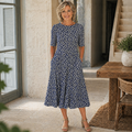 Sarah | Robe Midi Fleurie Élégante