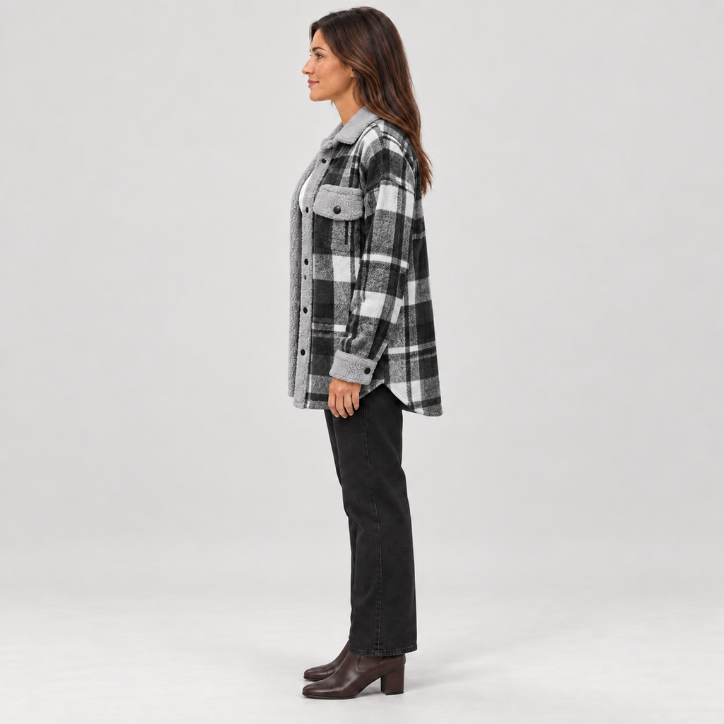 ZENY™ - Classic Long Sleeve Button Down Jacket