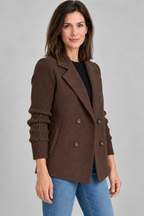 SORELLE™ - Elegant Knit-Sleeve Blazer