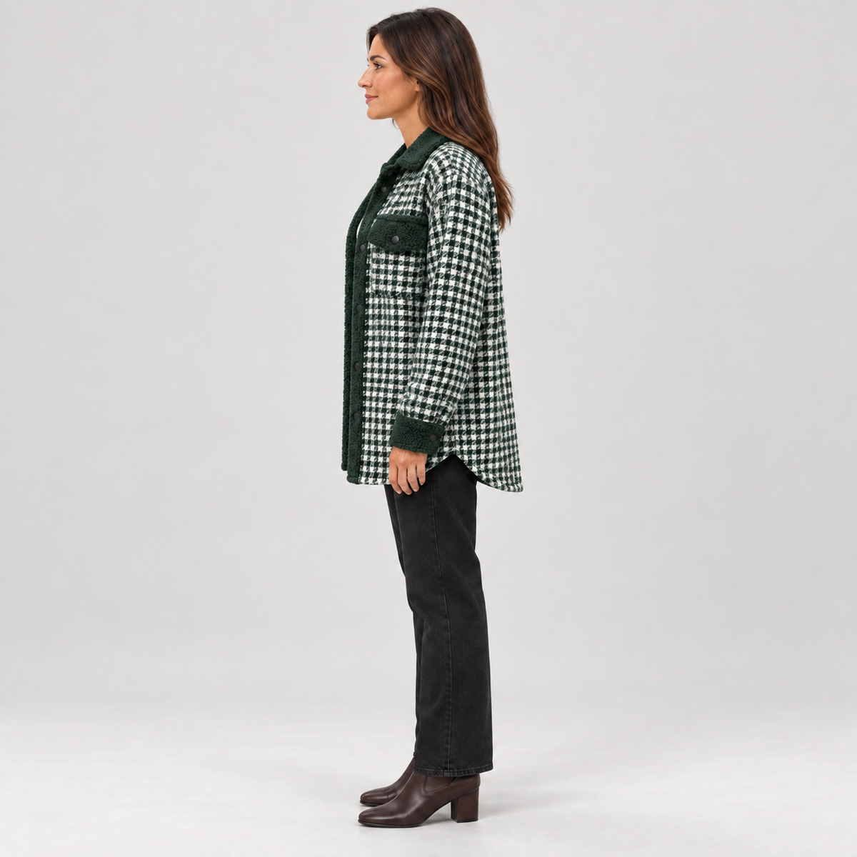 ZENY™ - Classic Long Sleeve Button Down Jacket