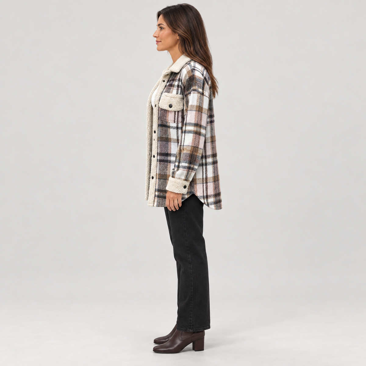 ZENY™ - Classic Long Sleeve Button Down Jacket
