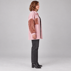 NENITA™ - Chic Oversized Sequin Hem Collared Button Down Jacket