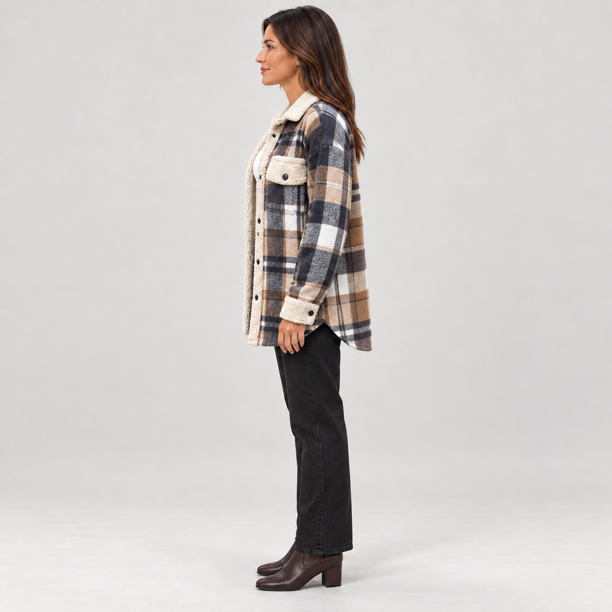 ZENY™ - Classic Long Sleeve Button Down Jacket