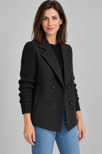 SORELLE™ - Elegant Knit-Sleeve Blazer