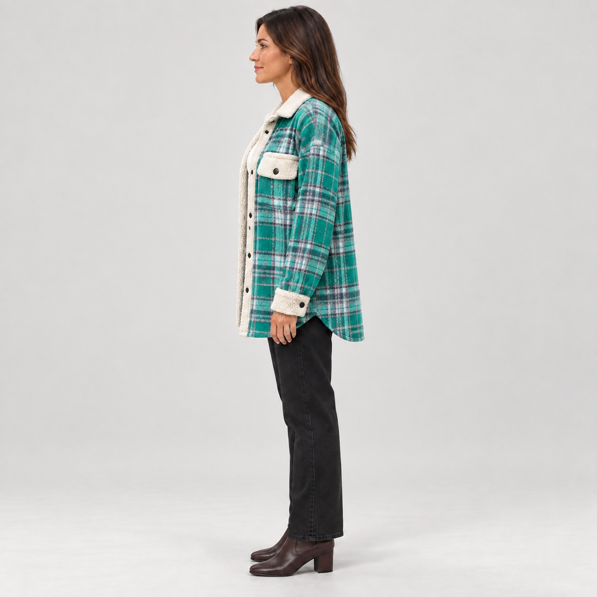 ZENY™ - Classic Long Sleeve Button Down Jacket