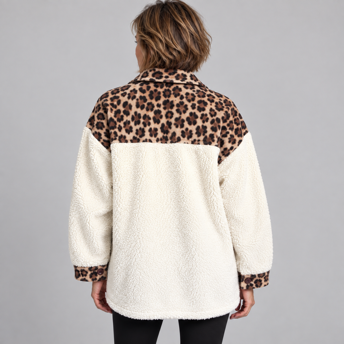SUNNIE™ - Cozy Long Sleeve Button Down Checkered Jacket