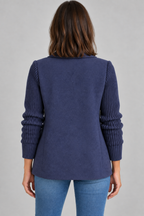 SORELLE™ - Elegant Knit-Sleeve Blazer
