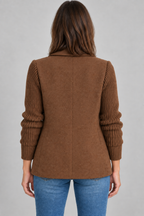 SORELLE™ - Elegant Knit-Sleeve Blazer