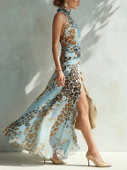 Desirè - Abito glamour con stampa animalier