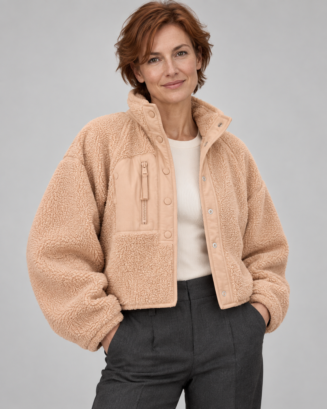 MANCY™ - Casual Button Down Cropped Jacket