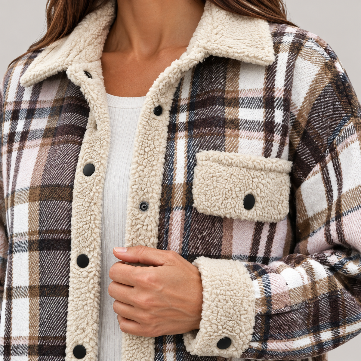 ZENY™ - Classic Long Sleeve Button Down Jacket