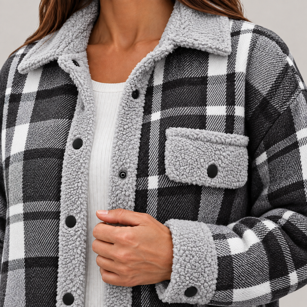 ZENY™ - Classic Long Sleeve Button Down Jacket