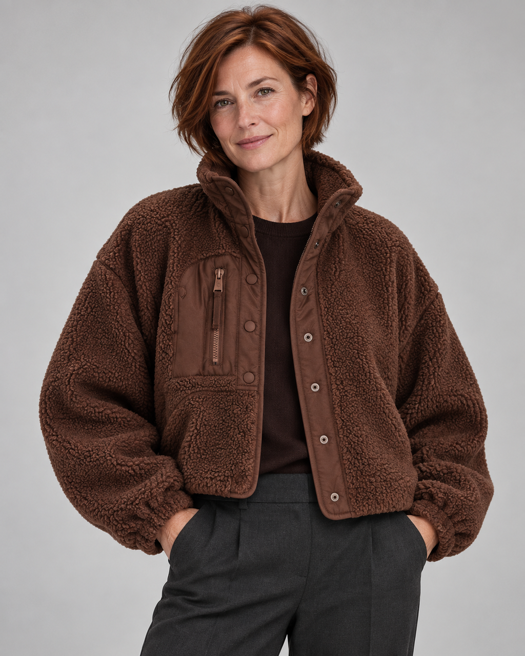 MANCY™ - Casual Button Down Cropped Jacket