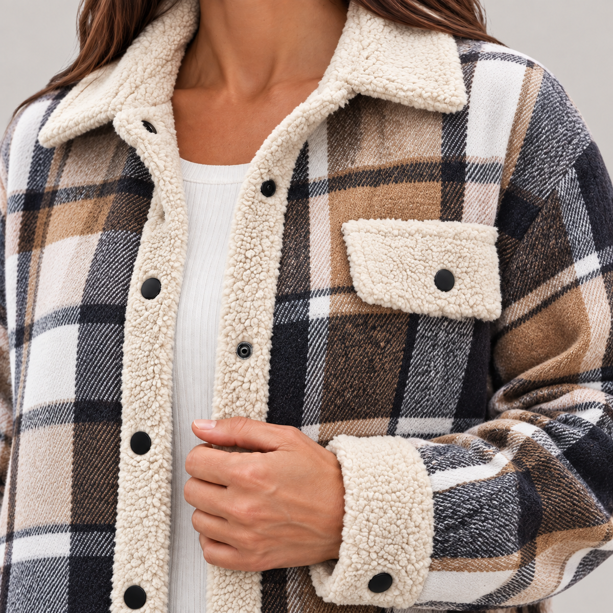 ZENY™ - Classic Long Sleeve Button Down Jacket