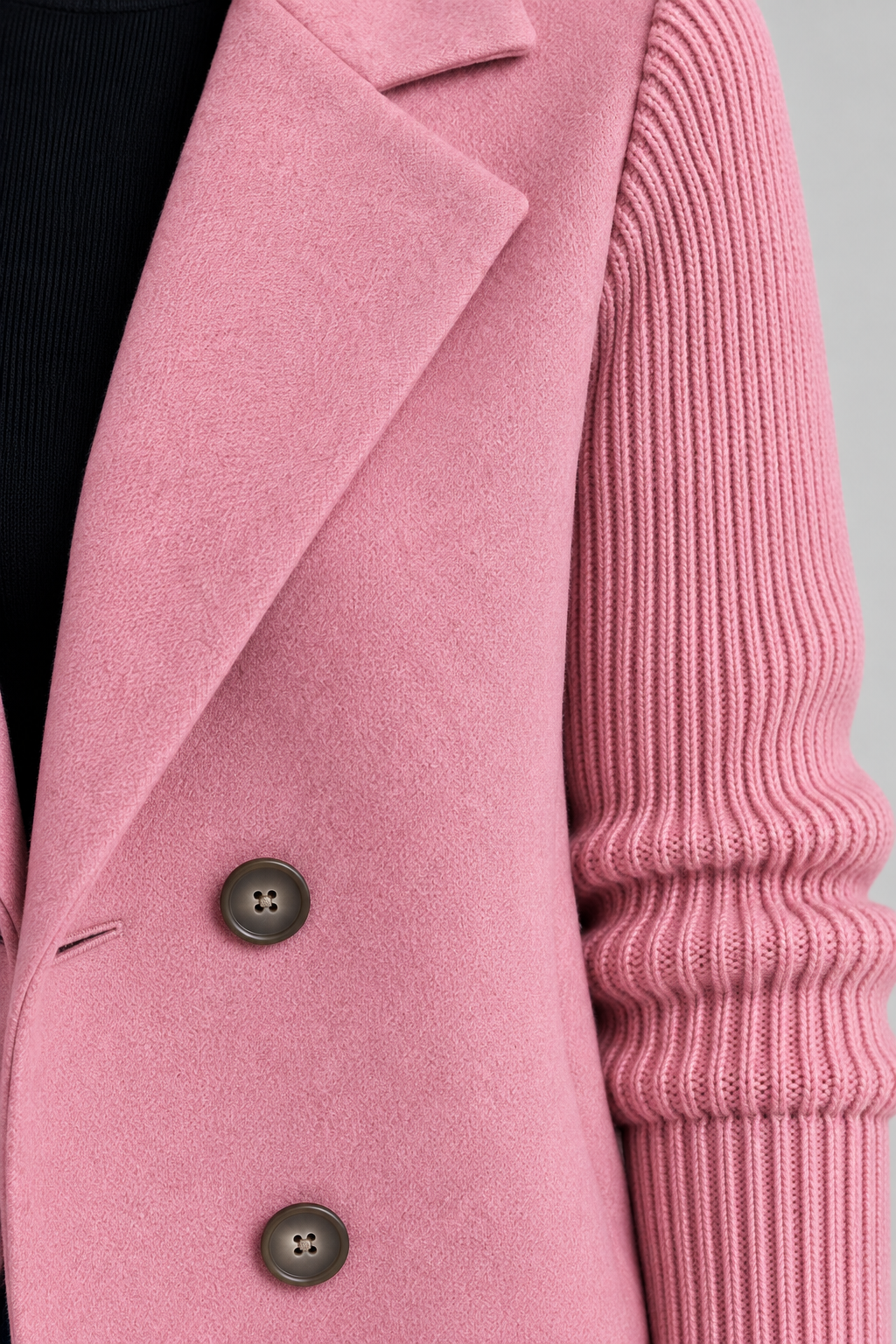 SORELLE™ - Elegant Knit-Sleeve Blazer