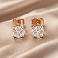 White Gold Zirconia Stud Earrings