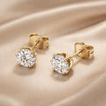 White Gold Zirconia Stud Earrings