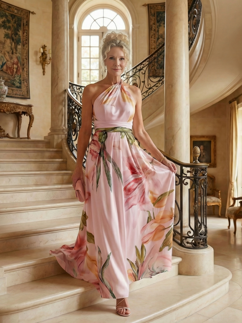 Verlaine | Light Floral Maxi Dress