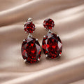 White Gold Majestic Zirconia Earrings
