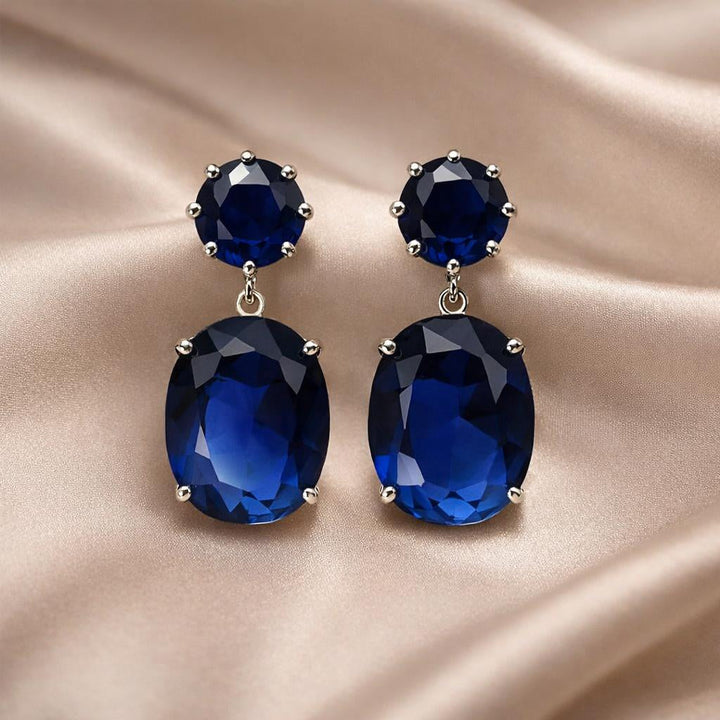 White Gold Majestic Zirconia Earrings