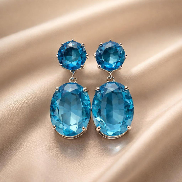 White Gold Majestic Zirconia Earrings