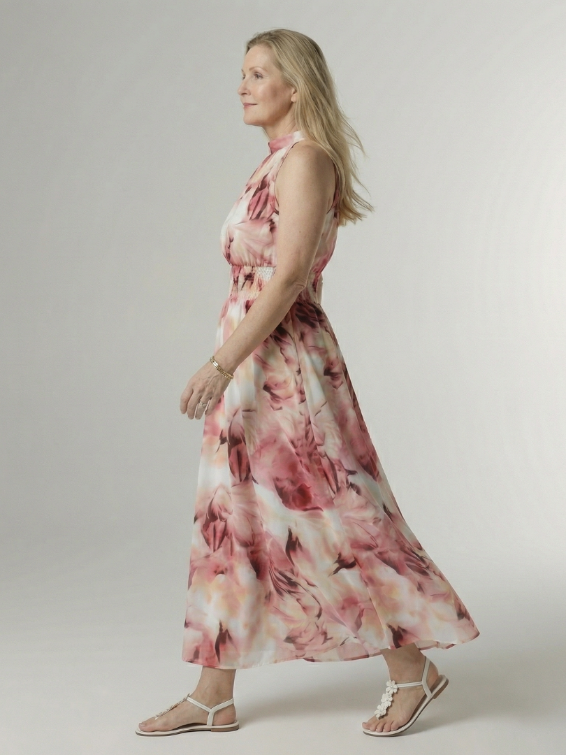 Cataleya | Gathered Halter Midi Dress