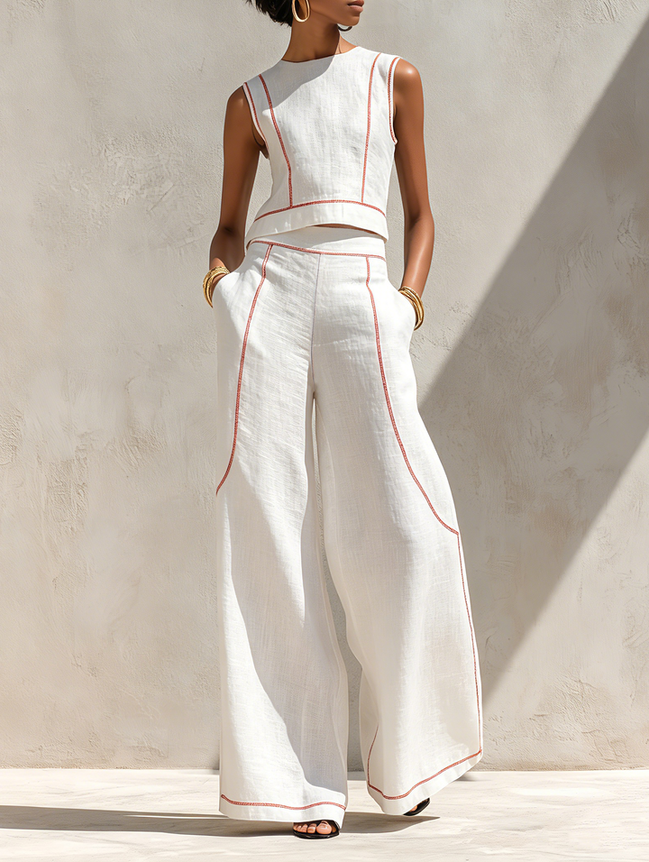 Margot | Sleeveless Wide-Leg Set