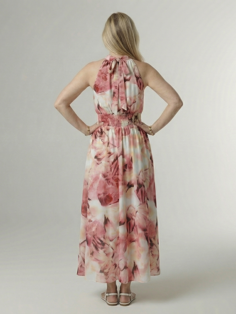 Cataleya | Gathered Halter Midi Dress