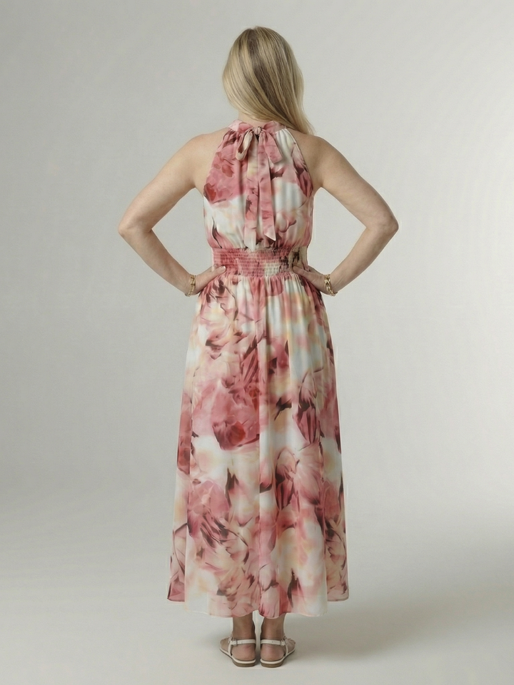 Cataleya | Gathered Halter Midi Dress