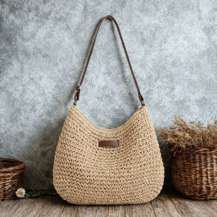 Simona | Woven Shoulder Bag