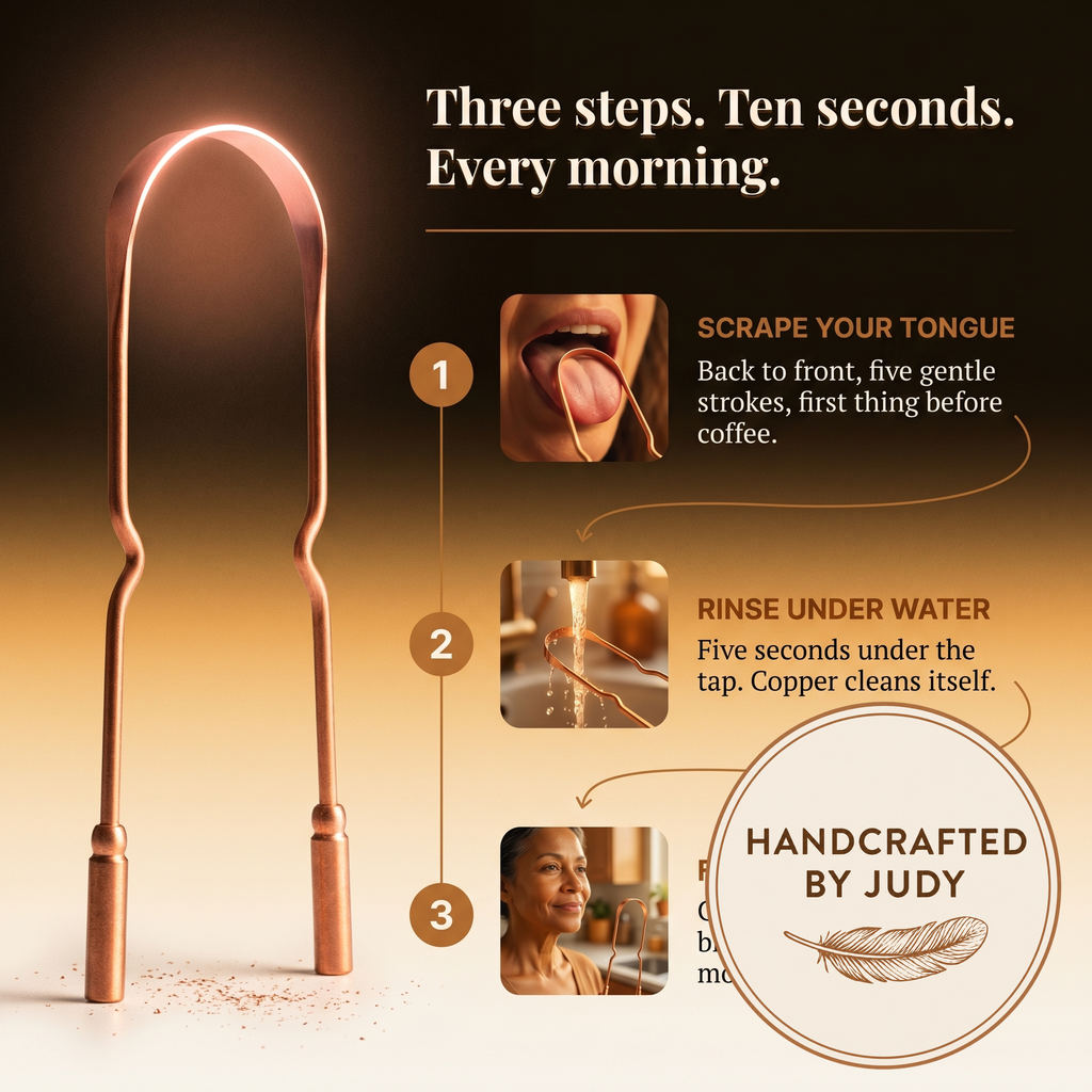 Xanthe | Pure Copper Tongue Scraper