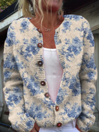 Daysie™ | Vintage Print Cardigan Sweater