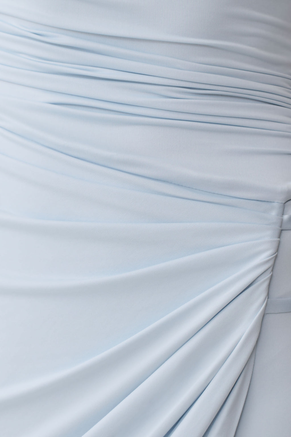 Alyn Off Shoulder Draped Maxi Dress - Pale Blue