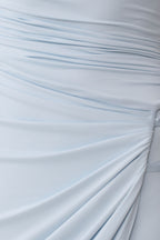 Alyn Off Shoulder Draped Maxi Dress - Pale Blue