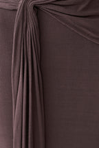 Cindylou Halter Knit Maxi Dress - Peppercorn