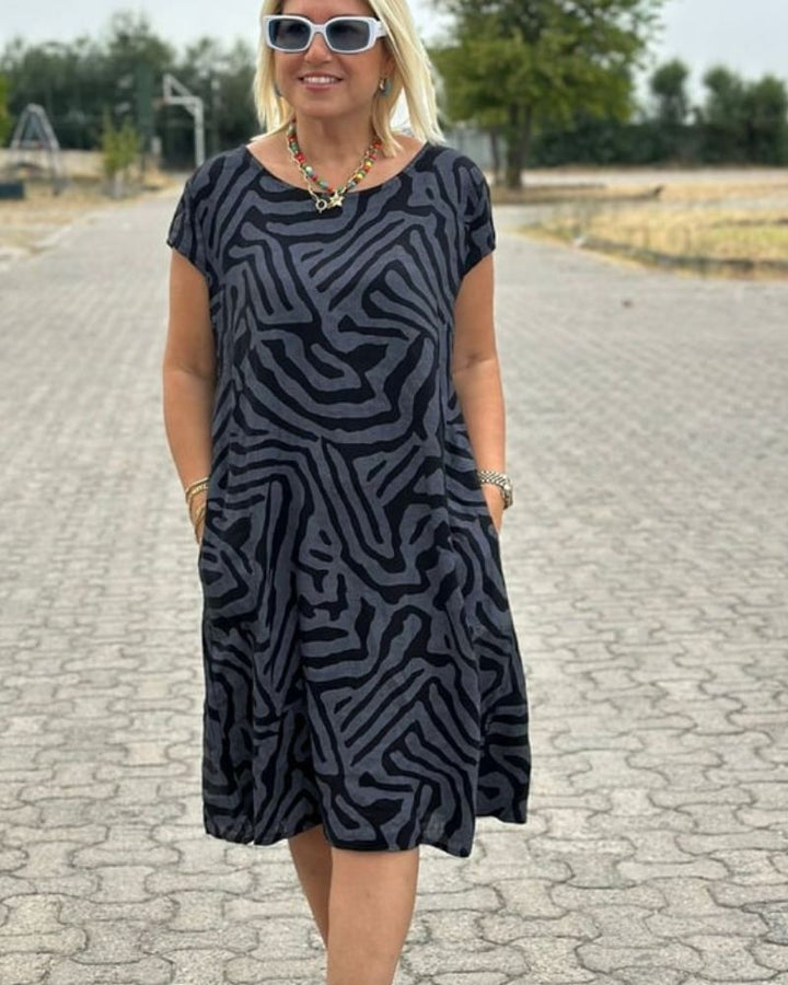Maribel | Breezy Round-Neck Midi Sundress