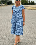 Maribel | Breezy Round-Neck Midi Sundress