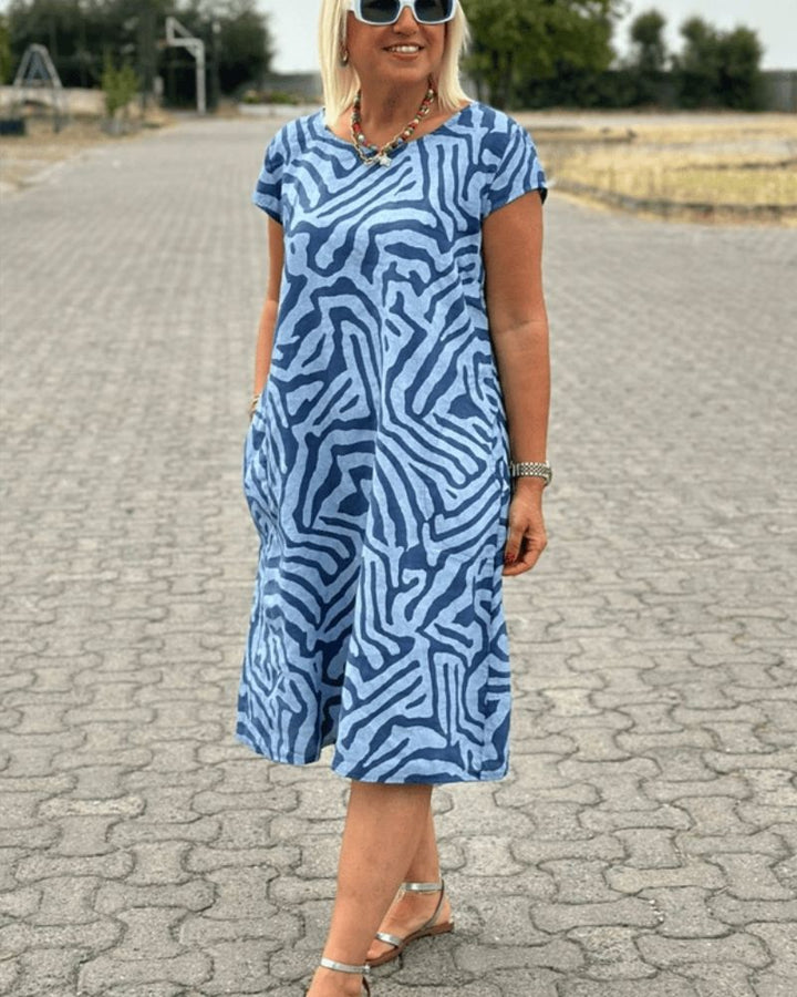 Maribel | Breezy Round-Neck Midi Sundress