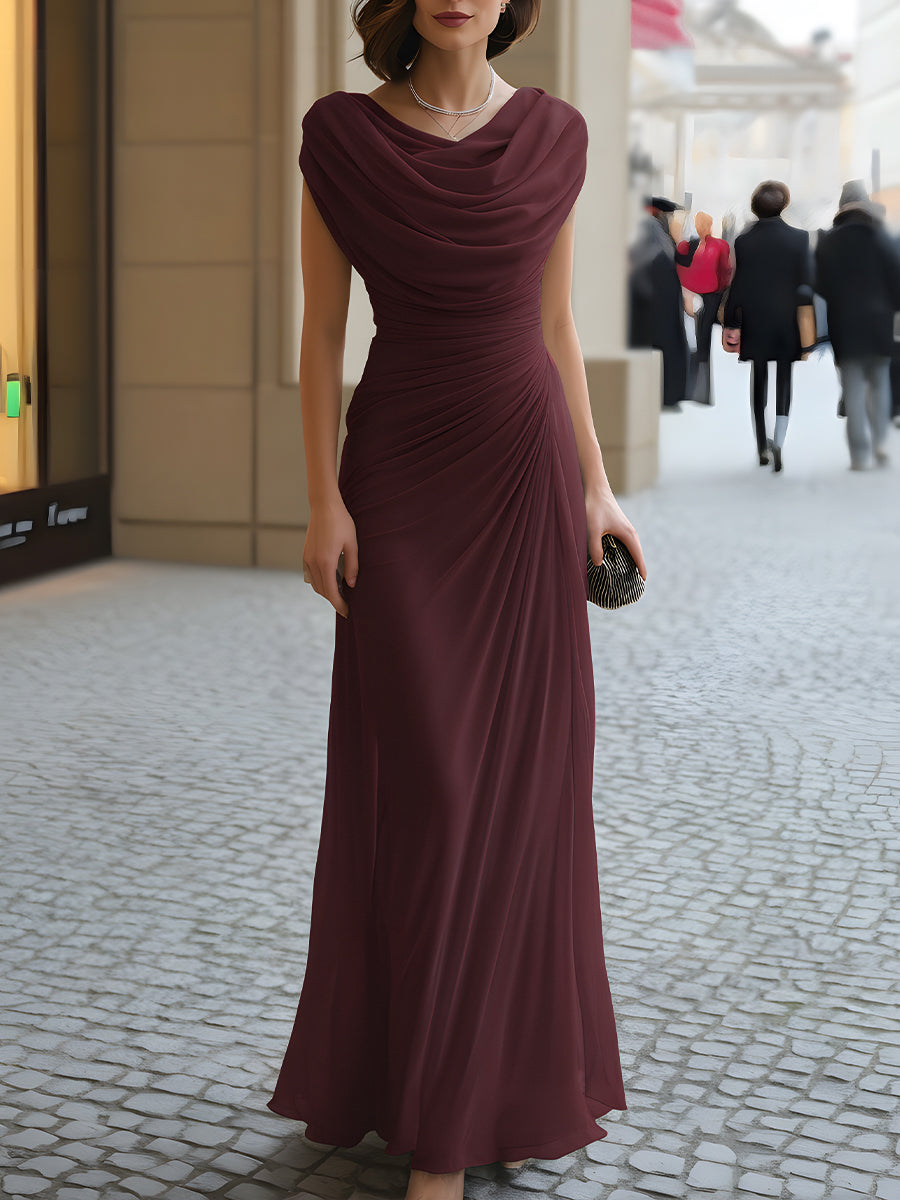 Ester | Elegant Draped Maxi Dress