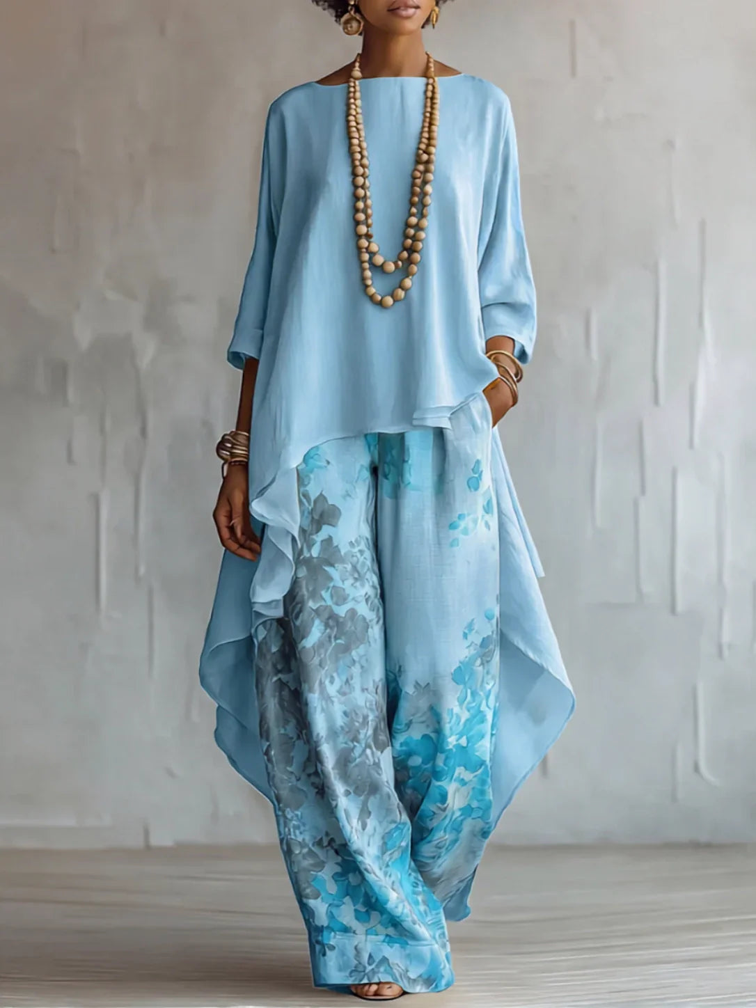 Serafina | Asymmetrical Fluid Floral Set