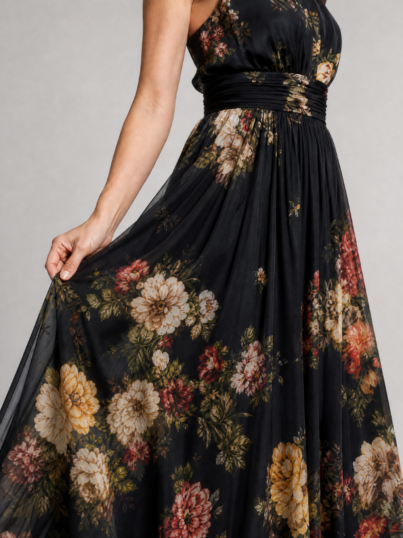Oleander | Floral Halter Neck Midi Dress