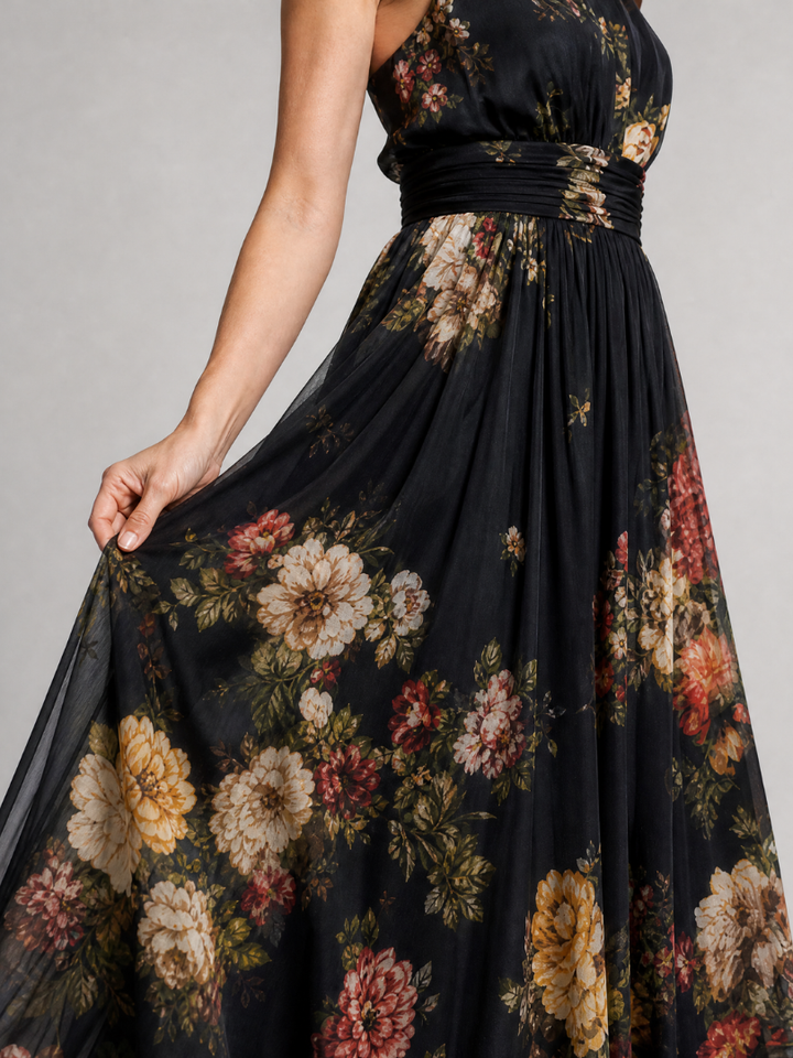 Oleander | Floral Halter Neck Midi Dress