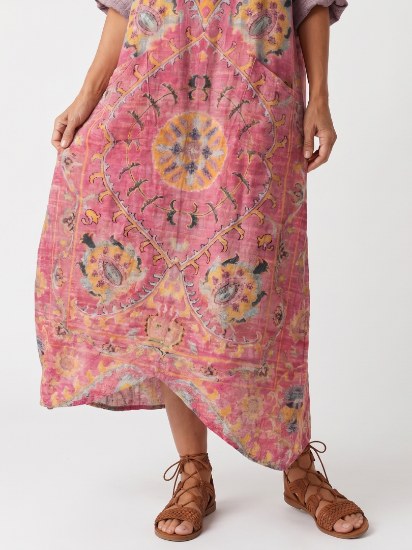 Junia | Abstract Print Relaxed Pocket Midi Dress